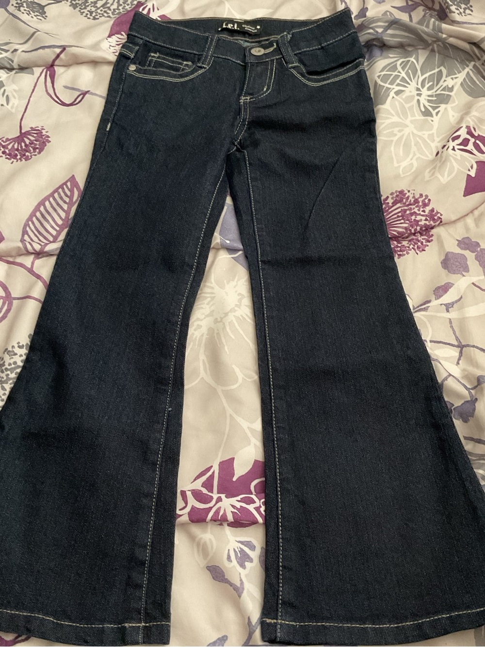 lei Girls Dark Indigo Flared Jeans NWOT